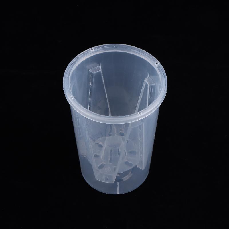 Transparent Double Layer Plastic Self Watering Flower Pot Planter With Drainage Holes Office Windowsill