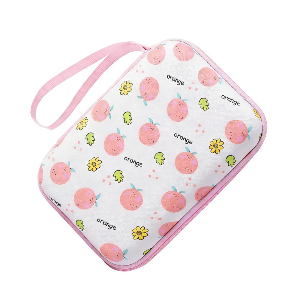 Color Printed EVA Storage Bag Square Shape Cartoon Print Data Cable Storage Protective Cover Anti-collision Headphone Bag