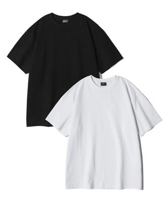 ELIMENO [Set] El Basic Plain Short Sleeve T-Shirt 2-Piece Package