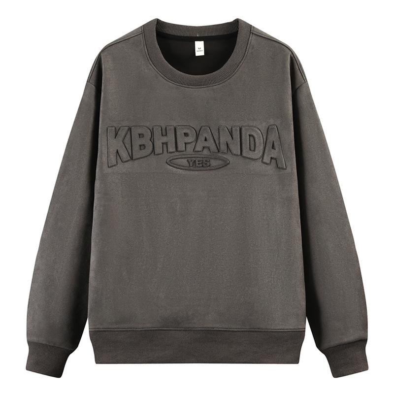 

Мужская повседневная толстовка на весну и осень, мужская модная брендовая модная толстовка с тиснеными буквами, молодежная толстовка с круглым вырезом для мужчин 4XL
