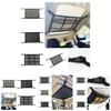 Car Top Storage Net For Organizing Auto Accessories Black Double-layer Cross Weave Style