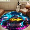 Fantasy Warrior JingX Round Rug for Livingroom,Bedroom, Palyroom, Chair Rug, Area Rug, Circle Carpet, Large Size Fan Christmas Gift