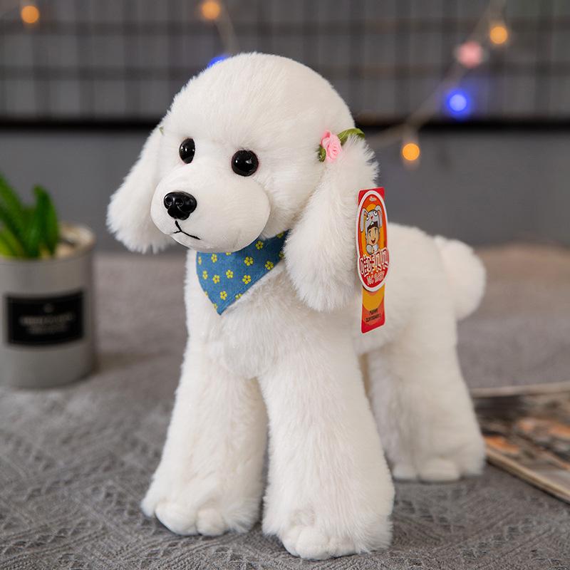 

Genuine Poodle Plush Puppy Stuffed Animal Toy for Kids - Perfect Gift for Girls 25cm (0.15kg) білий