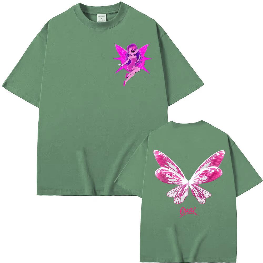 2027 Cool Omar Courtz Por Si Unisexana No Estoy Album Nieuwe Vlinder Grafische T-shirts Unisex WoUnisex High Street 100% Katoen Ronde Hals Los