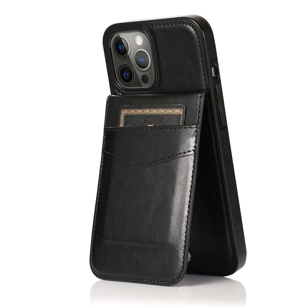 Lederhülle für iPhone 13-Handys, geeignet für die Handyhülle Apple 15, Klapphülle für Samsung S24 mit Crazy Horse-Muster.
