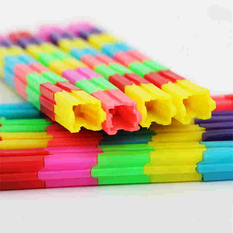 10 יחידות צבעוניות יצירתיות רב-תכליתיות עפרונות לבני בניין עופרת עפרונות מעוותים מעניינים