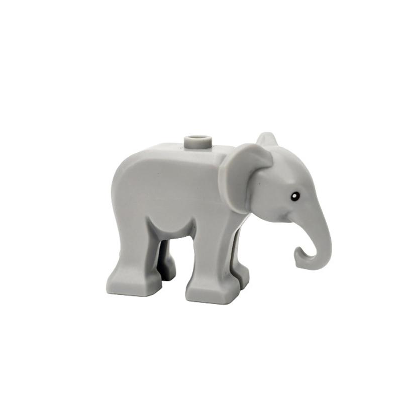 MOC City Animal Building Blocks Goat Wolf Penguins Eagle Goat Rabbit Pet Cat Dog Dairy Cattle Accessories Mini Bricks Toys Gifts