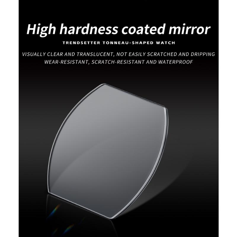 OLEVS Ceas de mână pentru bărbați, marca TOP, cuarț, elegant, din oțel inoxidabil, cadran Tonneau, impermeabil, luminos