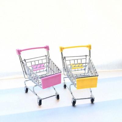 Zabawka do zabawy dla dzieci Mini wózek sklepowy Zabawki dla dzieci Symulacja Supermarket Wózki ręczne Pokój Pulpit Kosz do przechowywania Wystrój domu