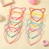 22Cute cat ear headband with plastic bunny bow hair accessory22Brightly colored, comfortable, hand-washable women's headband for party outfits, daily