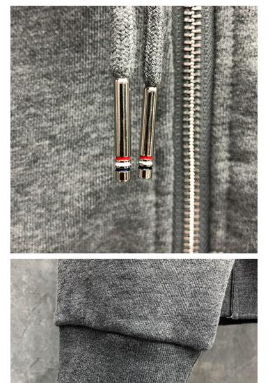 TIME BREATHE Unisex Four-Stripe Zipper Hoodie