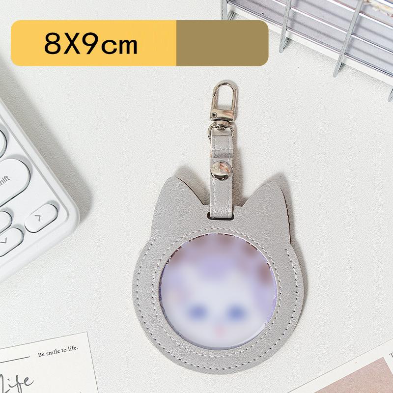 Round Badge Protective Case with Transparent Window Waterproof Hangable Portable Display Bag for Fan Supplies Gift Multi-color