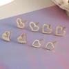Luxury-luxurious Style Heart-shaped Earrings, Mini Earrings, Fashionable, Niche, Versatile, High-end Ear Jewelry for Women