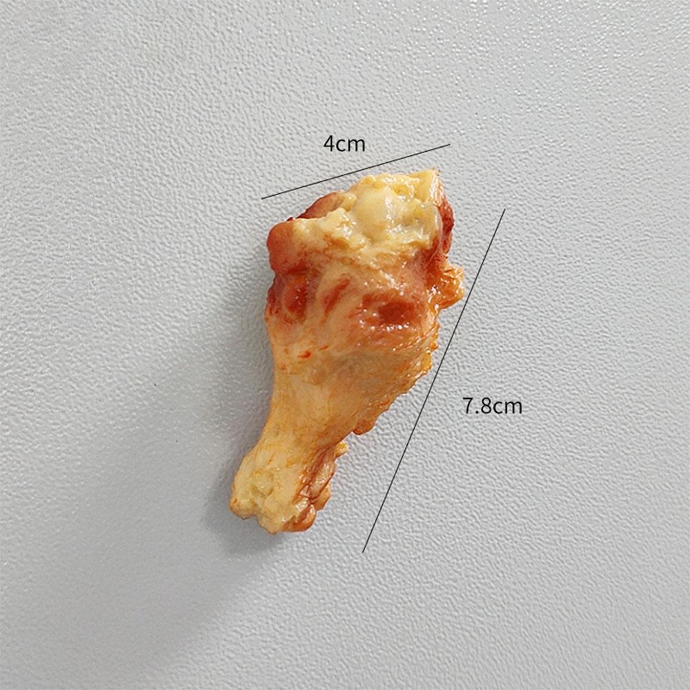 Three-Dimensional Design Simulation Food Chicken Legs And Wings Personality Home Decor Fridge Magnet Refrigerator Decoration