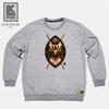 DOLDOL Lk Africa_Mtm_41 African-Inspired Camping Brand Lk African Owl Character Graphic Design Long-Sleeve Sweatshirt