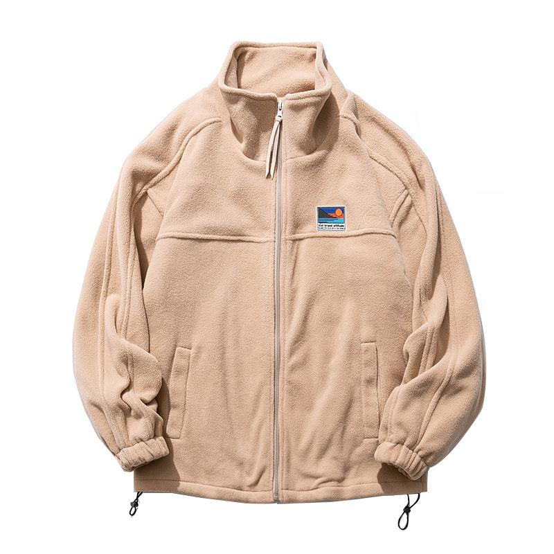 New Casual Jacket Men Fashion Streetwear Oversized Sweatshirt Spring Autumn Zipper Solid Coat Harajuku Vintage Couple Tops Male Y2k Clothes
