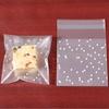 Frosted Self-Adhesive Cookie Bag with Snowflake Dot Pattern for Holiday Gifts
