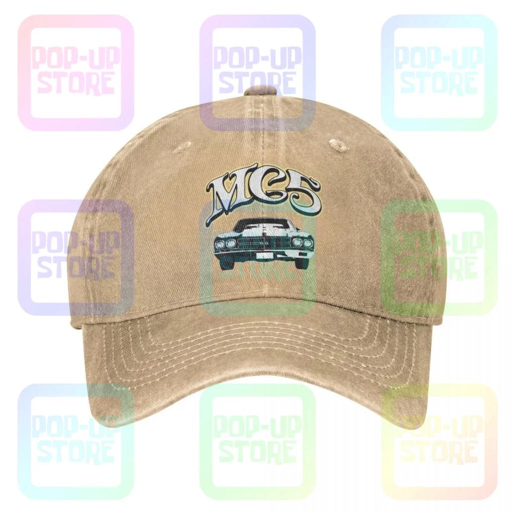 Muscle Car The Mc Washed Denim Baseball Cap Trucker Hats Print Best Quality