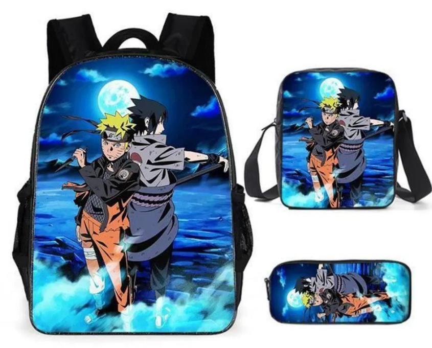 Naruto Backpack Student School Bag Cartoon School Bag Backpack Backpack Satchel Anime