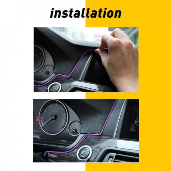 Purple 2M/78.74In Light Strip LED Waterproof For Car 12V Truck Boat Flexible USA