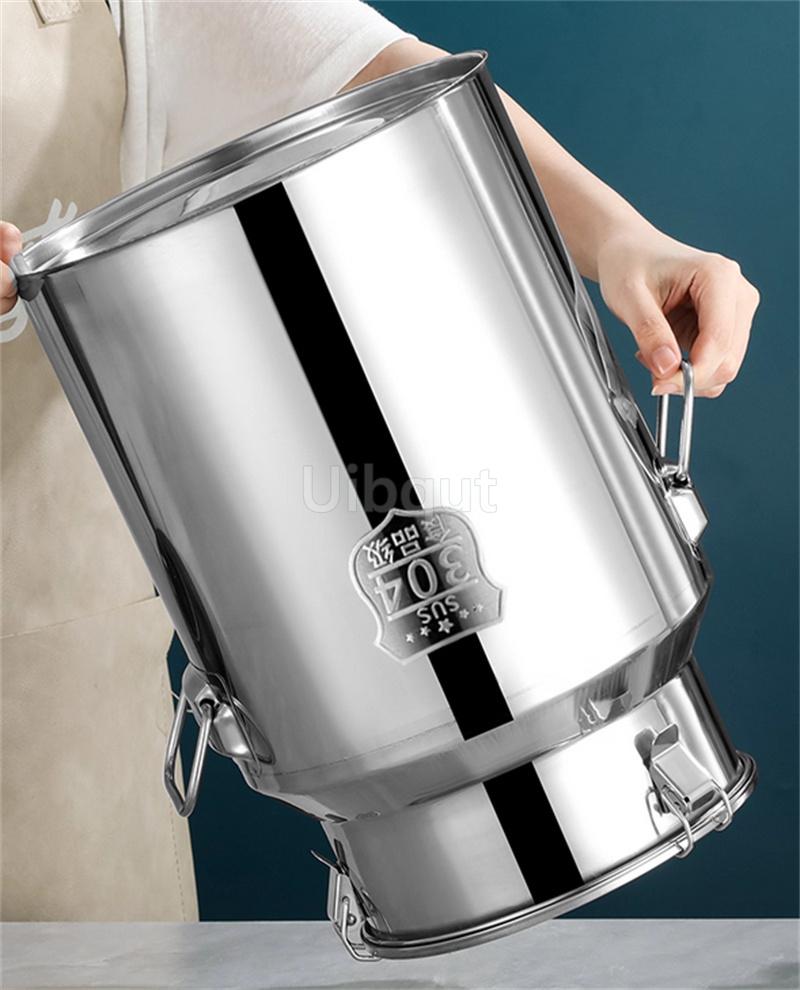 304 Stainless Steel Fermenters Wine Fermented Beer Fermenters Milk Barrel Bucket Sealing Oil Barrel Tea Canister Storage Pot