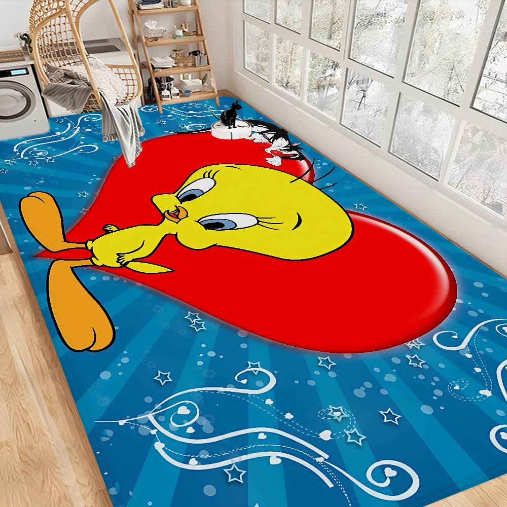 Yellow Cartoon T-Tweetys Bird Bathroom Mat INS Style Soft Bedroom Floor House Laundry Room Mat Anti-skid Welcome Doormat
