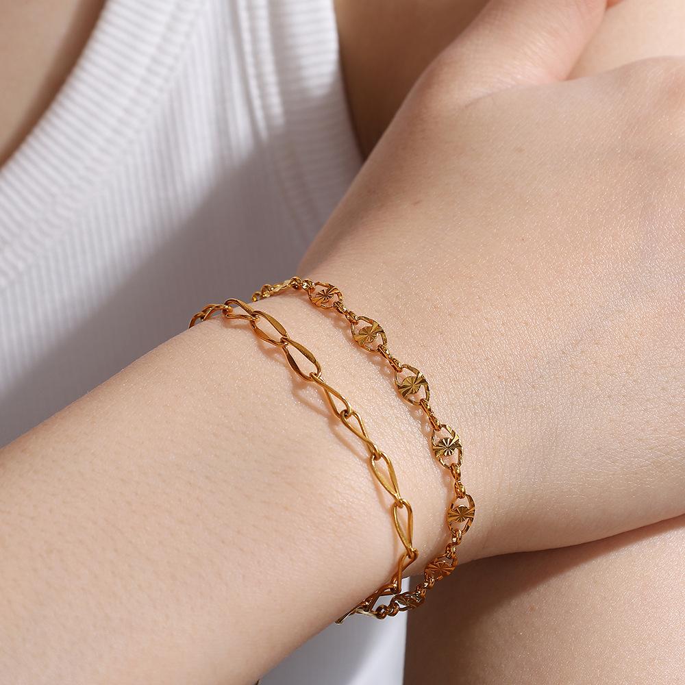 European and American Simple Style Stainless Steel Bracelet, High-end Women Do Not Fade, Jewelry Commuter Geometry