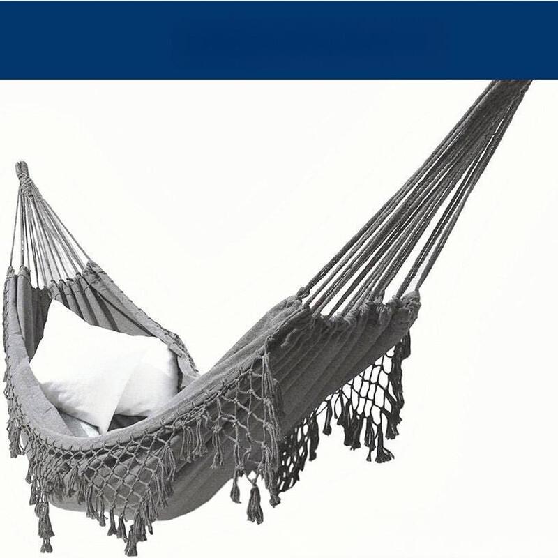 Double Canvas Fringe Hammock
