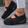 Large Size Fly-woven Women's Shoes Breathable Mesh Lazy Shoes Lightweight Air Cushion Mother Casual Sports Mesh Shoes