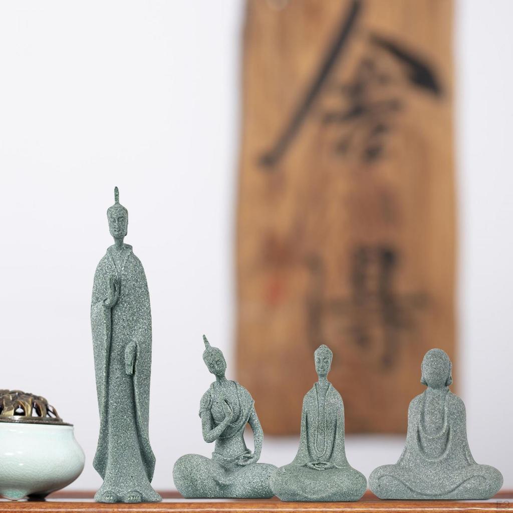 Aquarium Meditierender Buddha Harz Statue Skulptur Aquarium Figur Schreibtisch