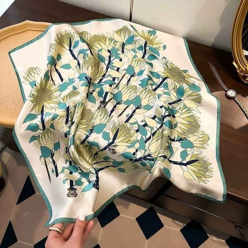 70 silk scarf square scarf high sense fashion versatile professional simulation silk small scarf versatile printed women's silk scarf