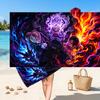 One Piece Printed Swim Towel, Portable Water Absorbent Towel for Beach Camping Daily Bathroom Use