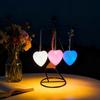 Heart Shaped LED Night Light Keychain USB Rechargeable Easy Carry Soft Glow Portable Lamp for Backpack Night Outings