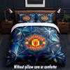 Manchester United Design Bed Bedding Set 1 Duvet Cover + 2 Pillowcases Soft Breathable Household Bed Linens