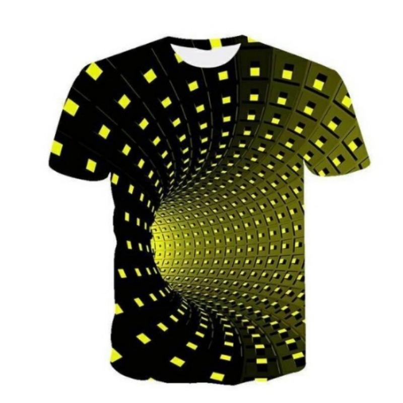 

Летняя новая футболка с коротким рукавом, серия 3D цифровая креативная личность, футболка с коротким рукавом для мужчин L