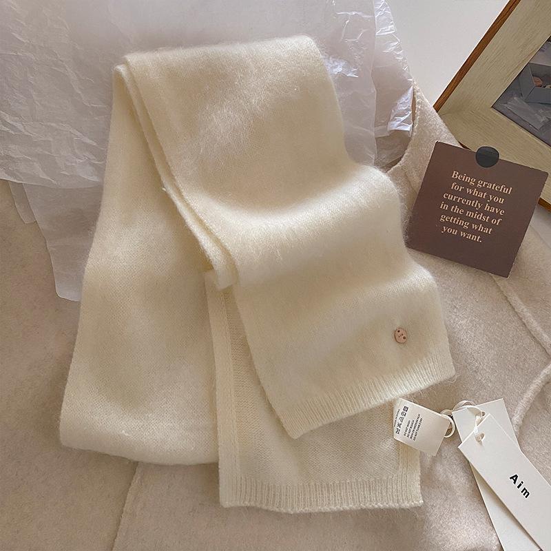 Kaschmirschal Winter Warm Gestrickt Kleiner Damenschal Korea Styles Schals Wollschals Damen Weiche Wickeltücher Halstuch