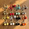 3D Cherry Fruit Keychain Pendant with Bell for Student Backpacks