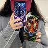 Tiger Neon Mobile Cell Phone Case for OPPO Reno 14 13 12 11 10 9 8 7 6 5 F T Pro 5G Colorful Printing Cover Cover Pretty Luxury