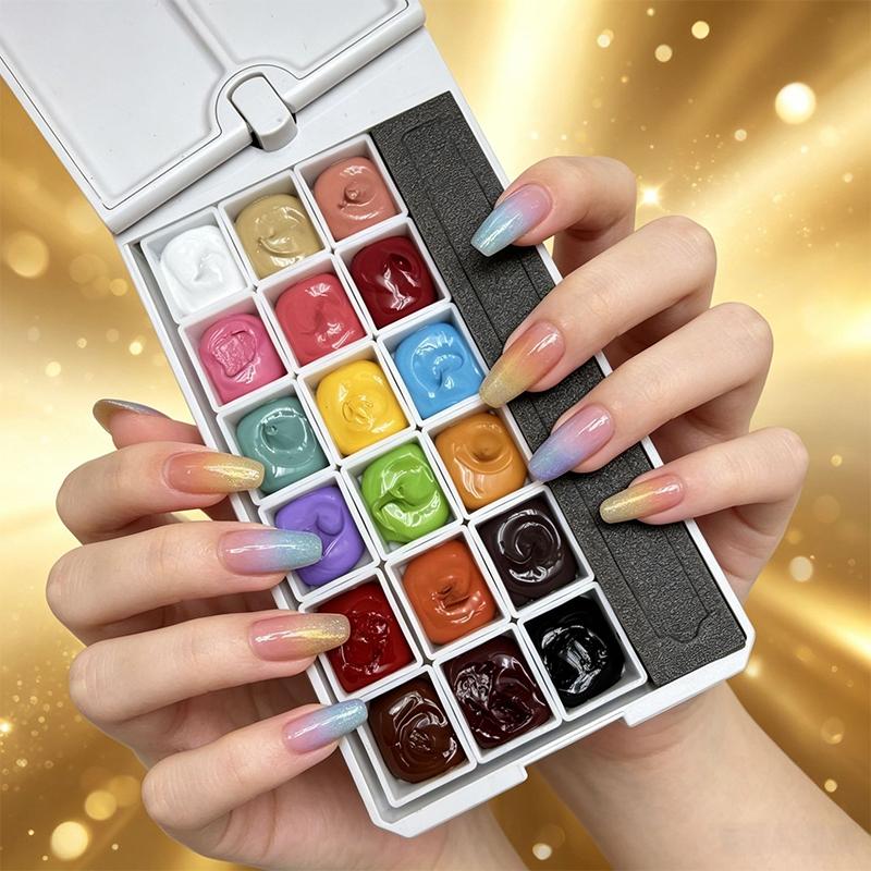Nail Art Stamping Palette Gel 1Pcs Non-Sticky for Color Mixing Smooth Gradient Ombre Effects Salon Use