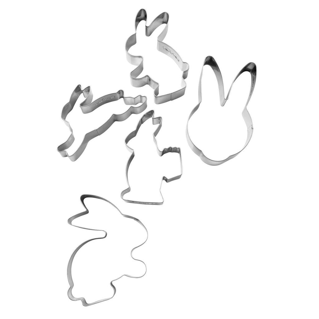 Set of 5 Easter Bunny Cookie Cutters Zenker Easter Ref. 7713