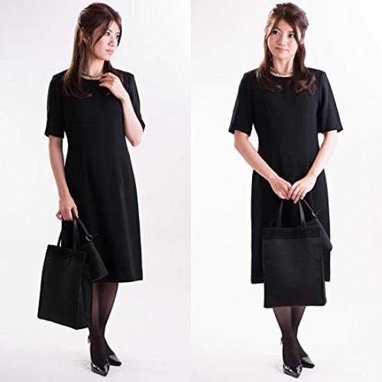 Aurora Vertical Formal Sub-Bag, Made in Japan, A4 Size, Gusseted, Suitable for Both Celebrations and Condolences, Black, Magnetic Closure, Smooth