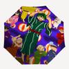 1pc My Hero Academia Outdoor Umbrella - Automatic Opening/Closing, Portable 3-Fold Design with Katsuki Bakugo, Izuku Midoriya, Tsuyu Asui and More! Pe