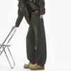 Three-dimensional cutting old jeans men's spring and summer big pockets straight trousers American trendy wide-leg jeans
