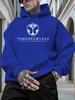 "TOMORROWLAND" Grafikli Erkek Kapüşonlu Sweatshirt - Günlük Pullover Sweatshirt Uzun Kollu Normal Kesim Sonbahar/Kış Günlük Giyim Kapüşonlu Sweatshirt