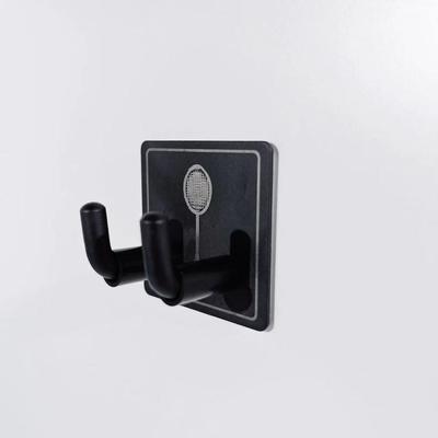Stainless Steel Badminton Racket Holder Silicone Protective Cover Wall Hook Storage Wall Mounted Racket Holder Display Rack