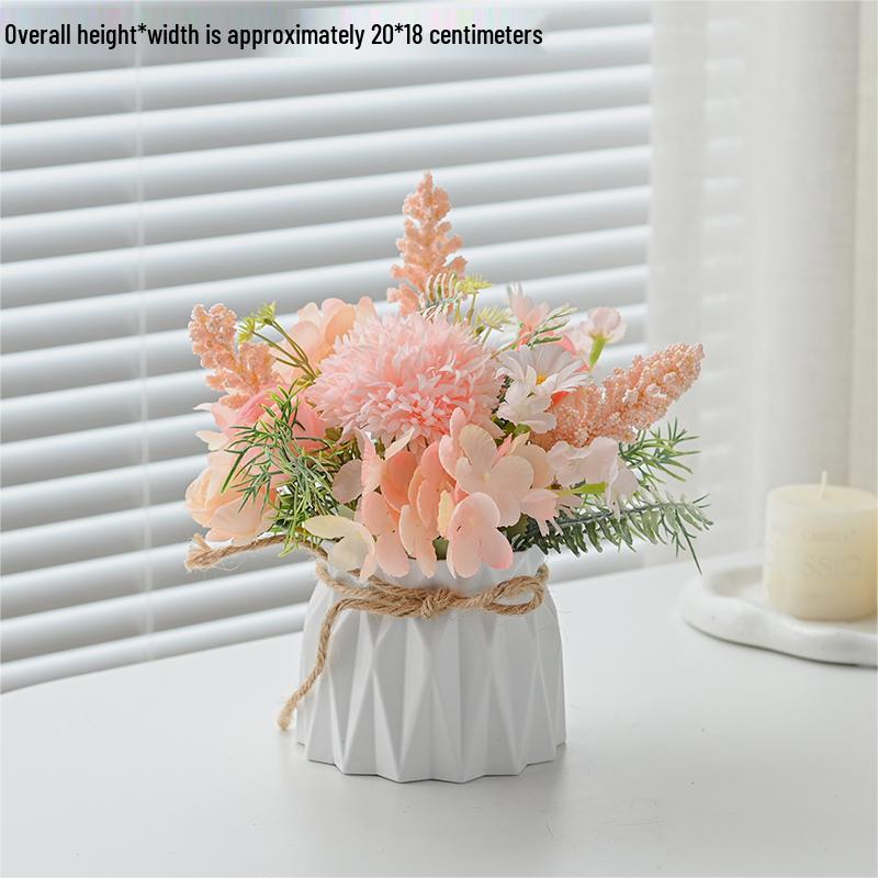 Artificial Flowers Desktop Ornament for Living Room and Dining Table Decoration