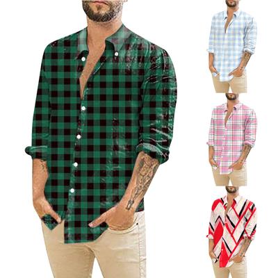 Ontwerper lente zomer heren casual 3D Halloween print Hawaii shirt blouse lange mouwen