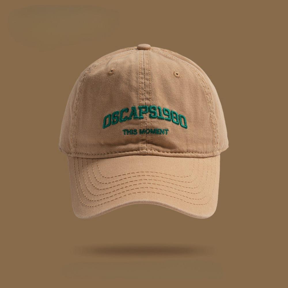 Korean Style Letter Embroidered Cap Cotton Cotton Peaked Hat Sunscreen Baseball Cap  Boys Girls