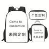 Bedrucktes Dreiteiliges Schüler-Schulranzen-Set, Cartoon-Rucksack, Brottasche, Federmäppchen