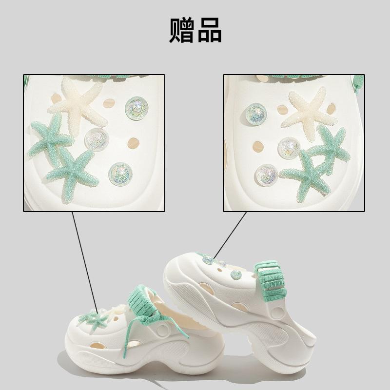 Round ball colored woven bubble shoelaces, casual shoes, slippers, hole shoes, flower shoes, breathable and non-slip soft soles